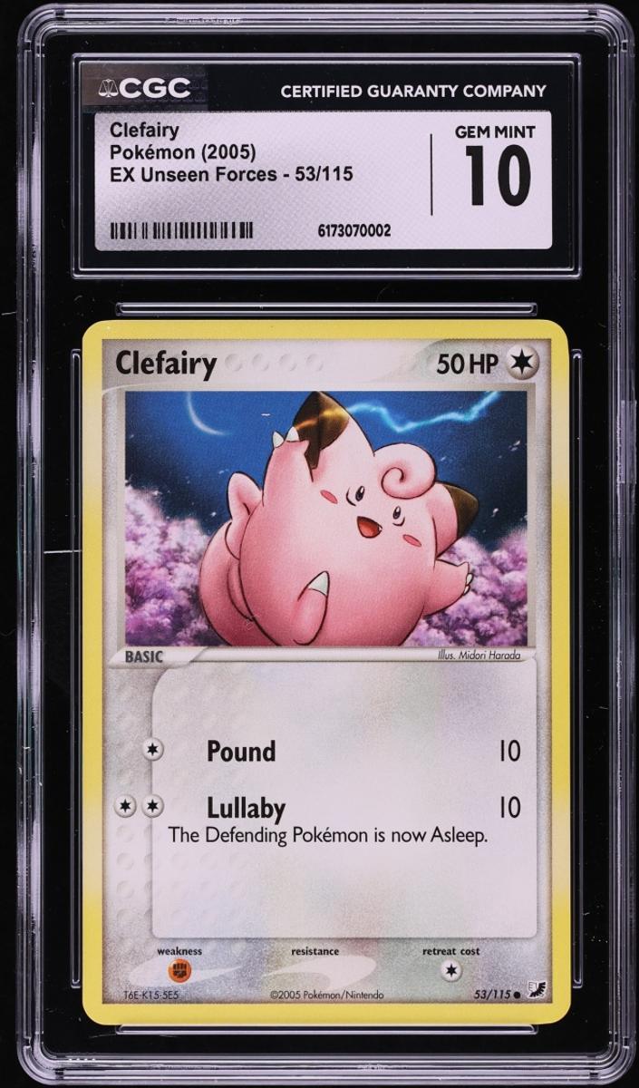2005 Pokemon EX Unseen Forces Clefairy #53