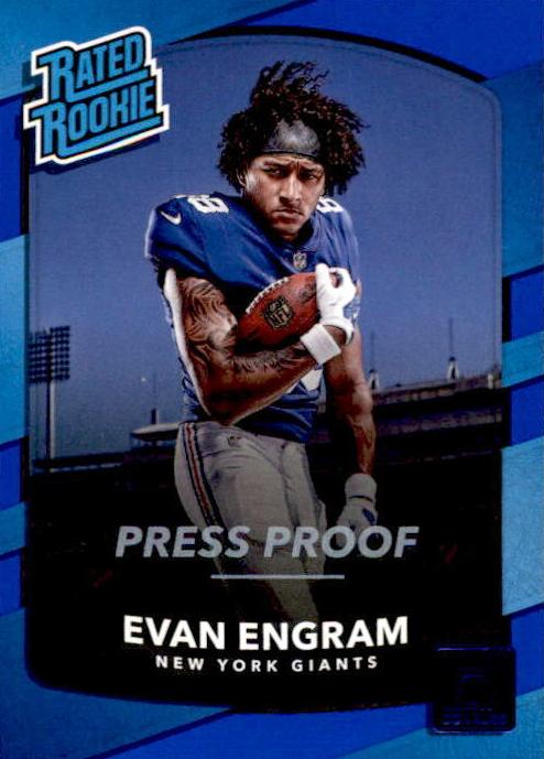 2017 Panini Donruss Football Press Proof Blue Evan Engram #330