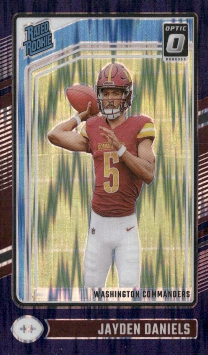 2024 Donruss Optic Football Purple Shock Jayden Daniels #248 PSA 10