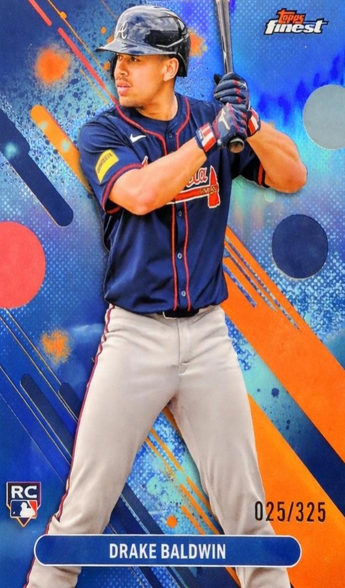 2025 Topps Finest Baseball Sky Blue Refractor Drake Baldwin #21