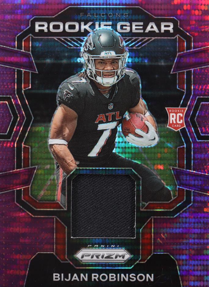 2023 Panini Prizm Football Purple Pulsar Bijan Robinson #RG-BR PSA 9