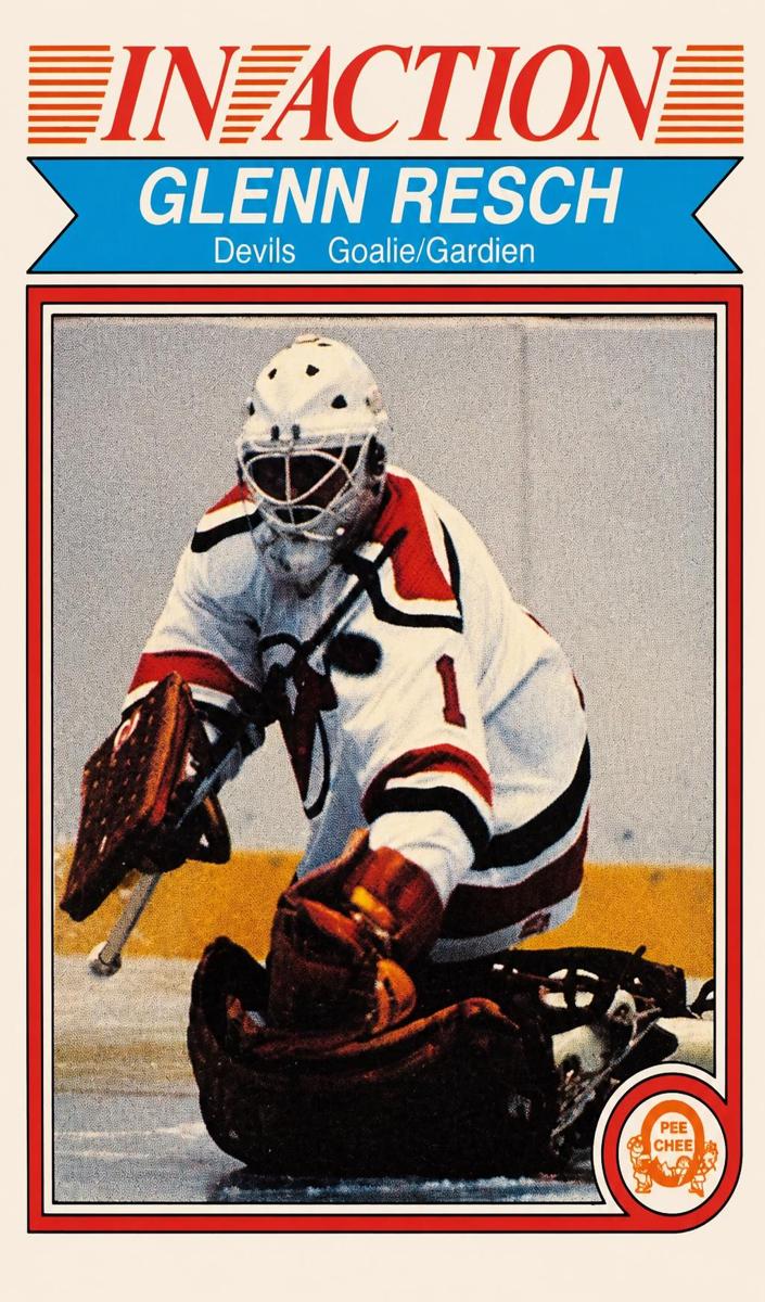 1982 O-Pee-Chee Hockey In Action Glenn Resch #146
