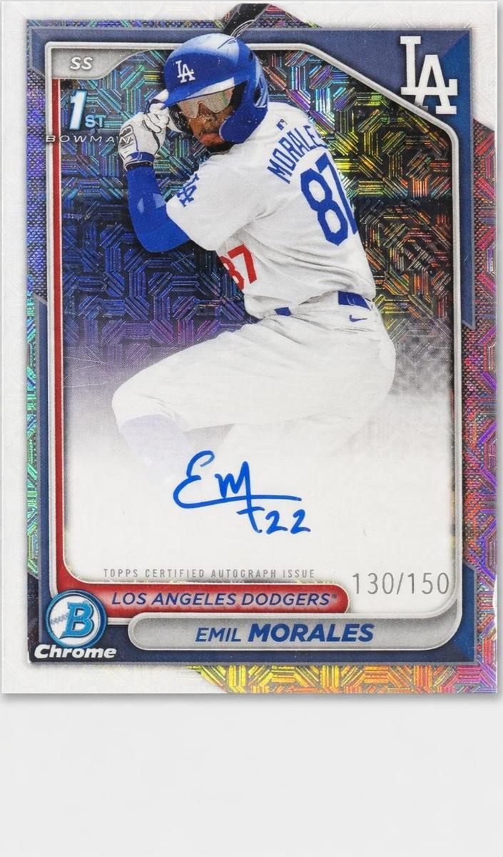 2024 Bowman Chrome Baseball HTA Choice Emil Morales #CPA-EM PSA 9