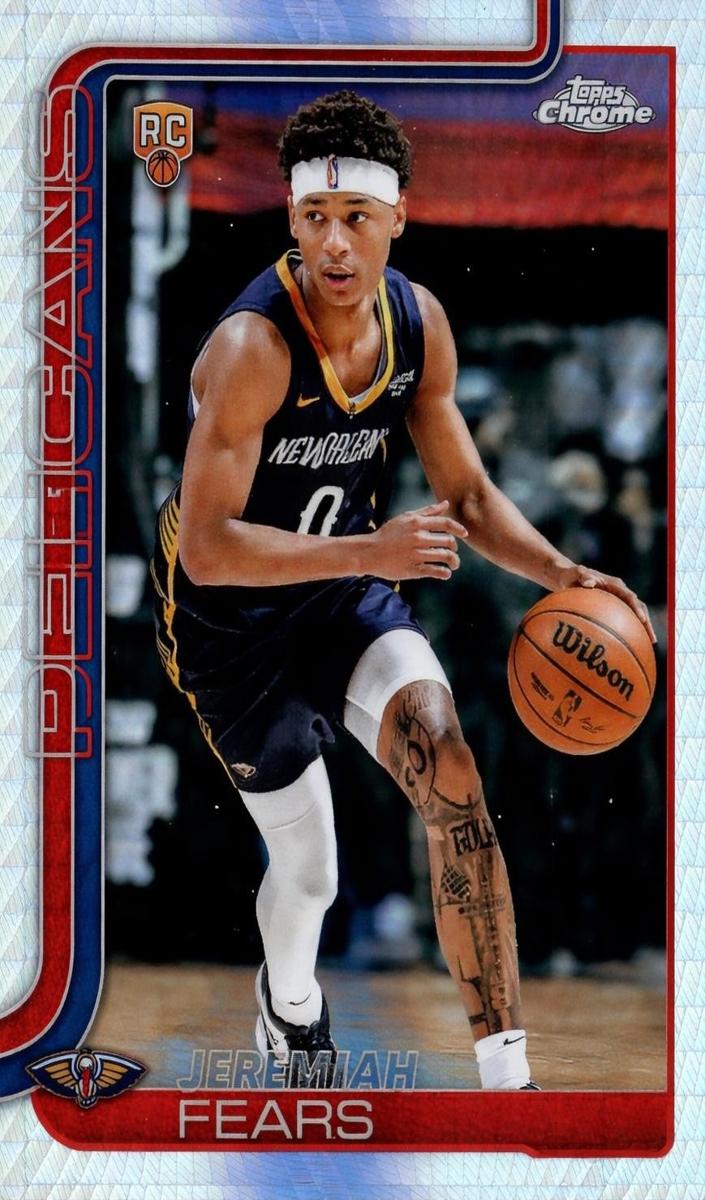2025 Topps Chrome Basketball Prism Refractor Jeremiah Fears #257 PSA 10