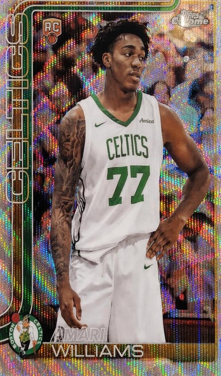 2025 Topps Chrome Basketball Wave Refractor Amari Williams #297
