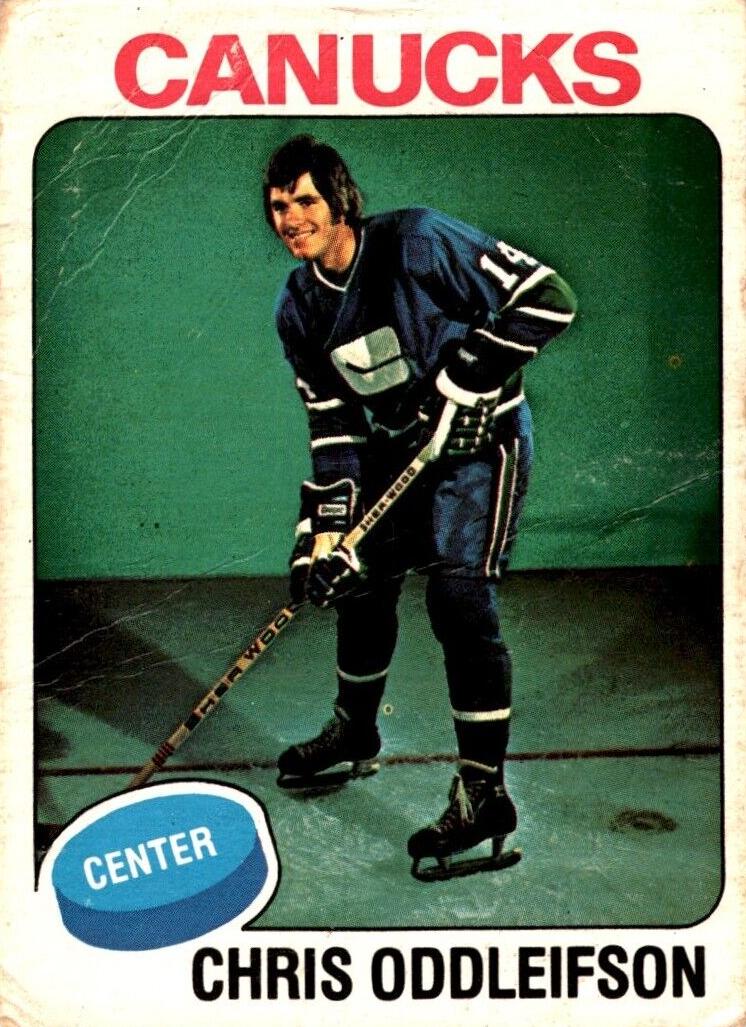 1975 O-Pee-Chee Hockey Chris Oddleifson #169 PSA 8
