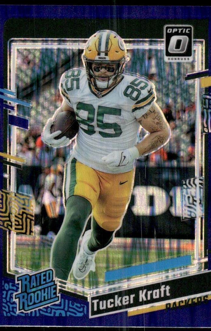 2023 Donruss Optic Football Purple Shock Tucker Kraft #243 PSA 10