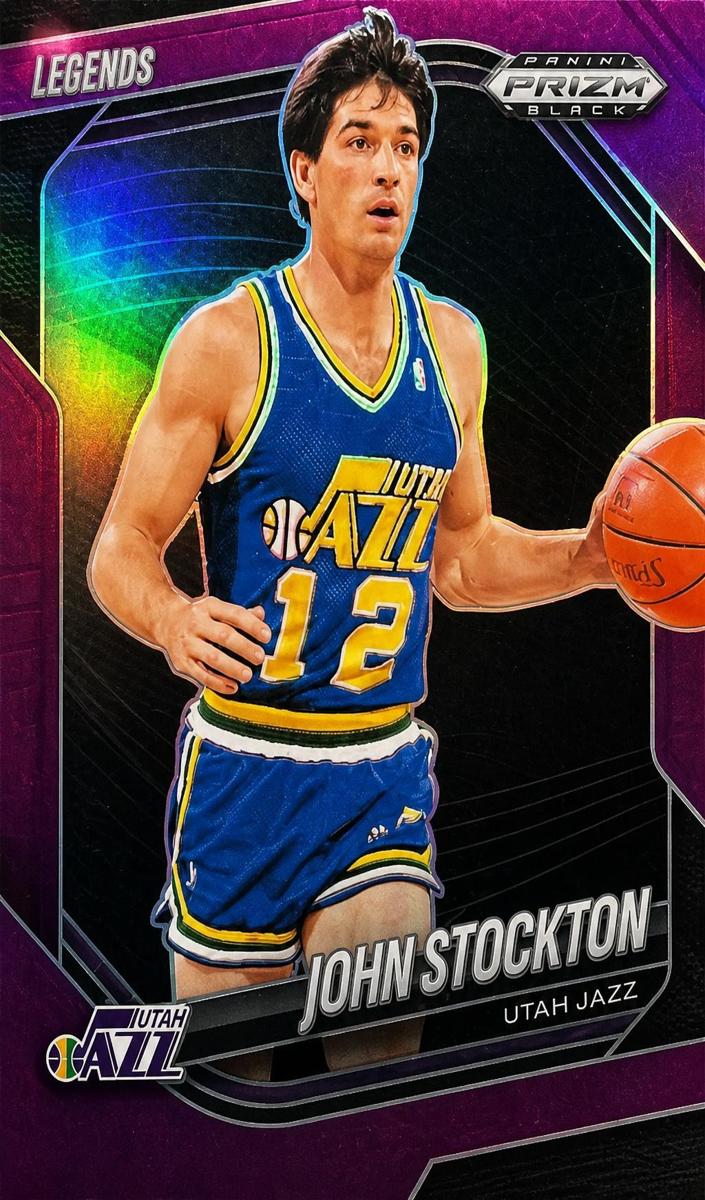 2024 Panini Prizm Black Basketball Purple John Stockton #283