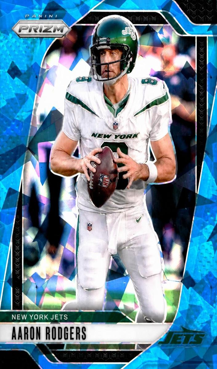 2024 Panini Prizm Football Blue Ice Aaron Rodgers #222 PSA 10