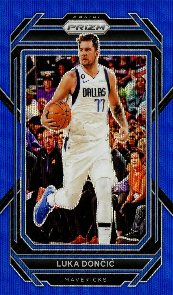 2022 Panini Prizm Basketball Blue Wave Luka Doncic #196