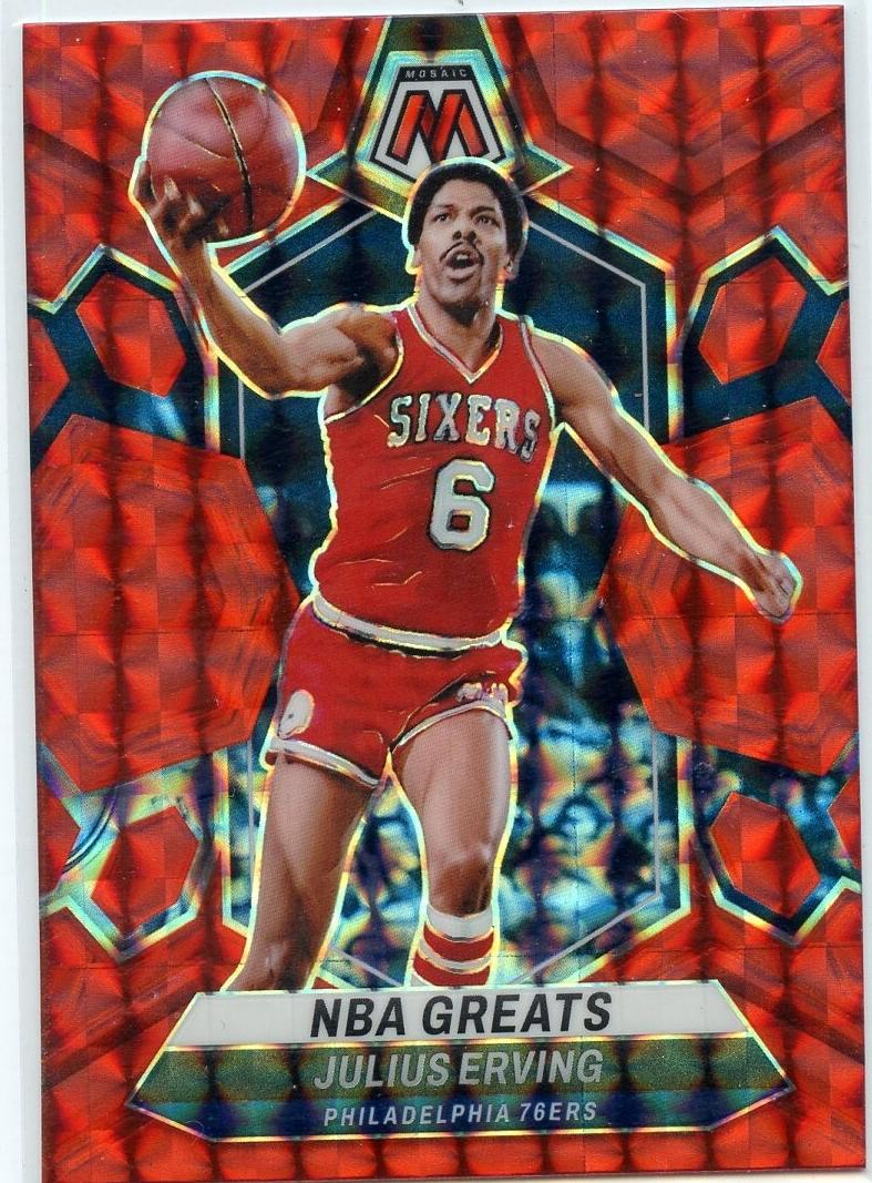 2023 Panini Mosaic Basketball Red Julius Erving #292