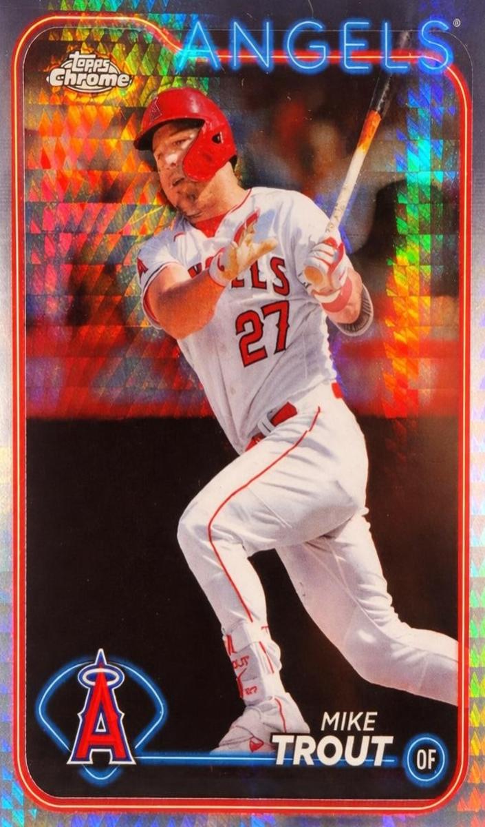 2024 Topps Chrome Baseball Prism Mike Trout #200 PSA 10