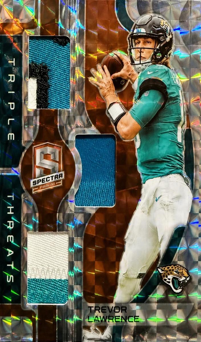2023 Panini Spectra Football Neon Orange Trevor Lawrence #TT-TLA PSA 8.5