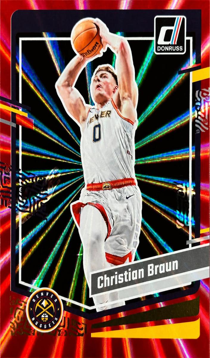 2023 Panini Donruss Basketball Holo Red Laser Christian Braun #160