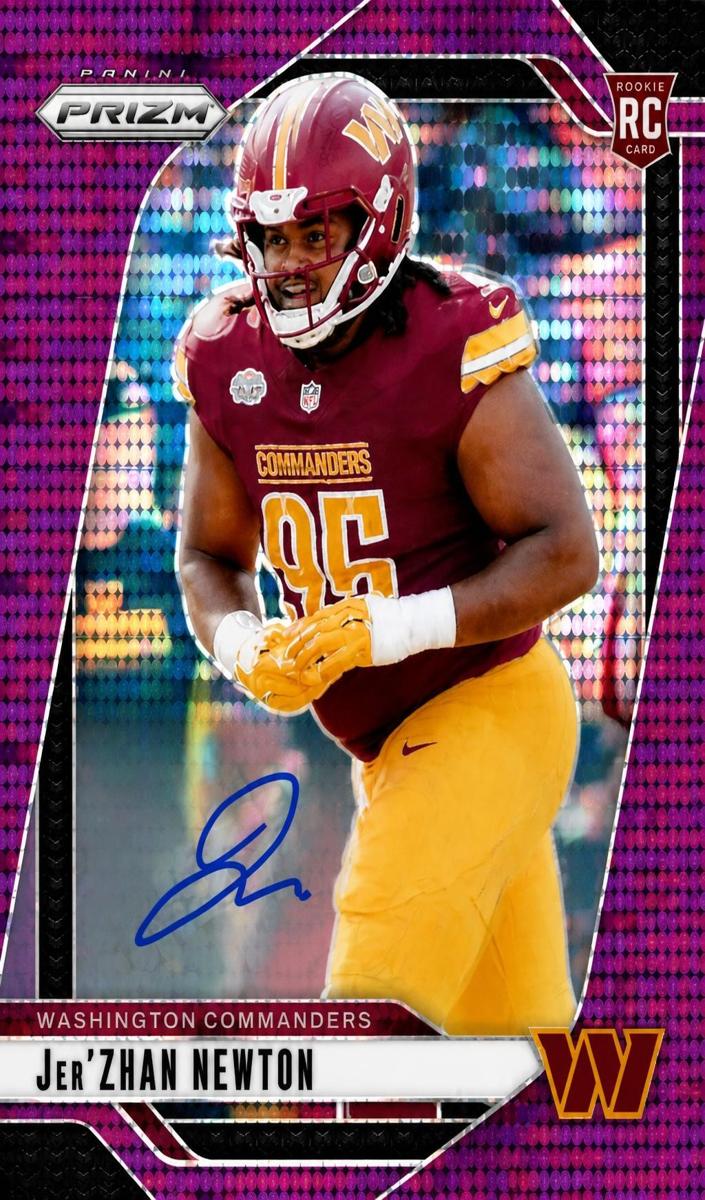2024 Panini Prizm Football Purple Pulsar Jer'Zhan Newton #351