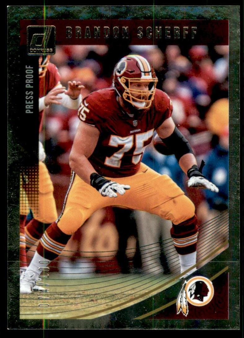2018 Panini Donruss Football Press Proof Silver Brandon Scherff #286