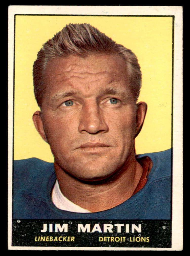 1961 Topps Football Jim Martin #34 PSA 8