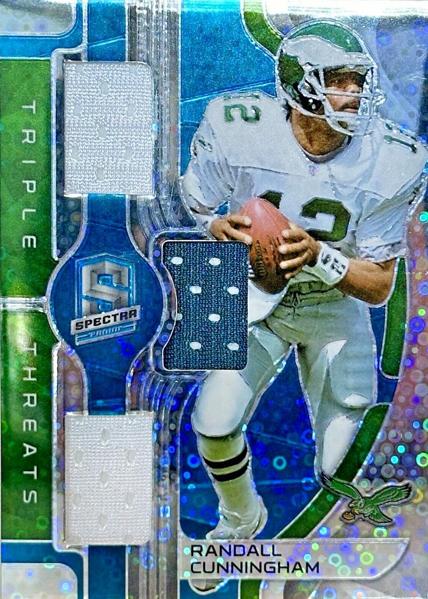 2023 Panini Spectra Football Neon Blue Randall Cunningham #TT-RCU
