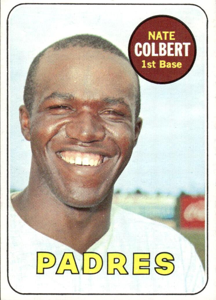 1969 Topps Baseball Nate Colbert #408 PSA 8