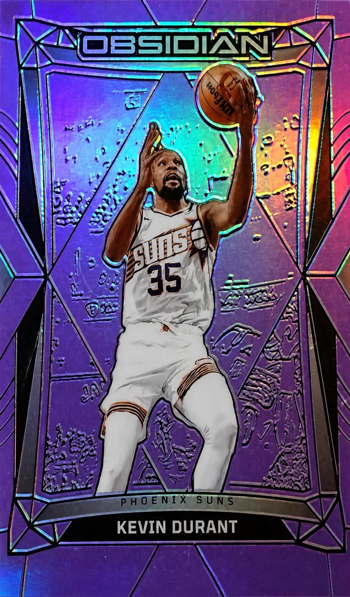 2023 Panini Obsidian Basketball Electric Etch Purple Flood Kevin Durant #172 PSA 8.5