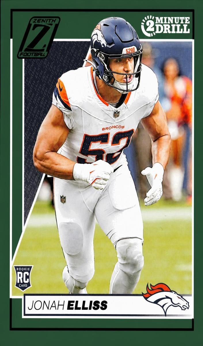 2024 Panini Zenith Football Two Minute Drill Jonah Elliss #157