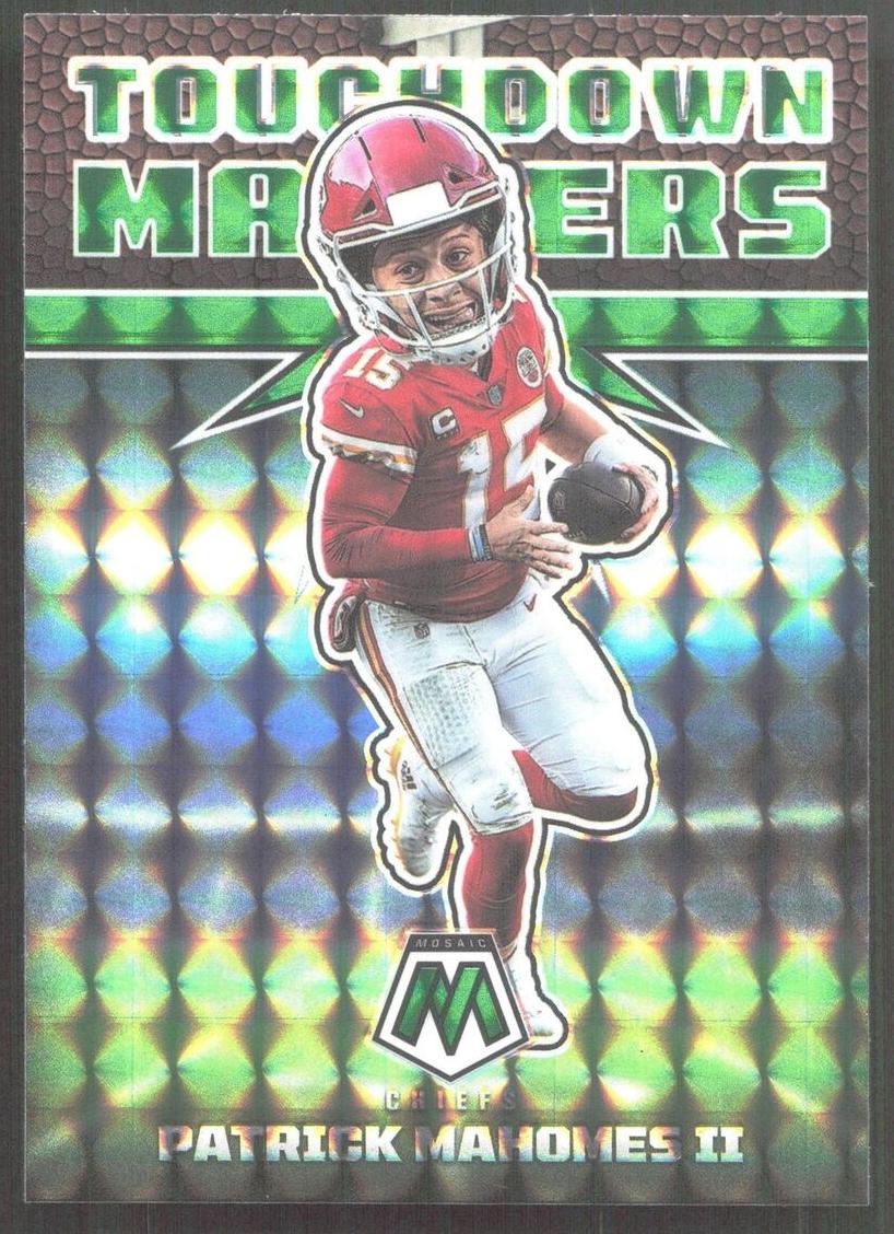 2022 Panini Mosaic Football Green Patrick Mahomes II #TD-8 PSA 10