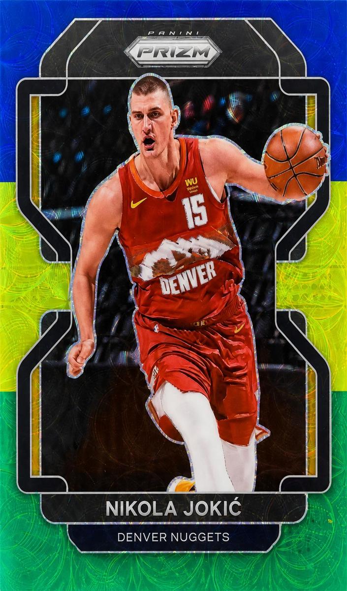 2021 Panini Prizm Basketball Choice Blue Yellow and Green Nikola Jokic #32