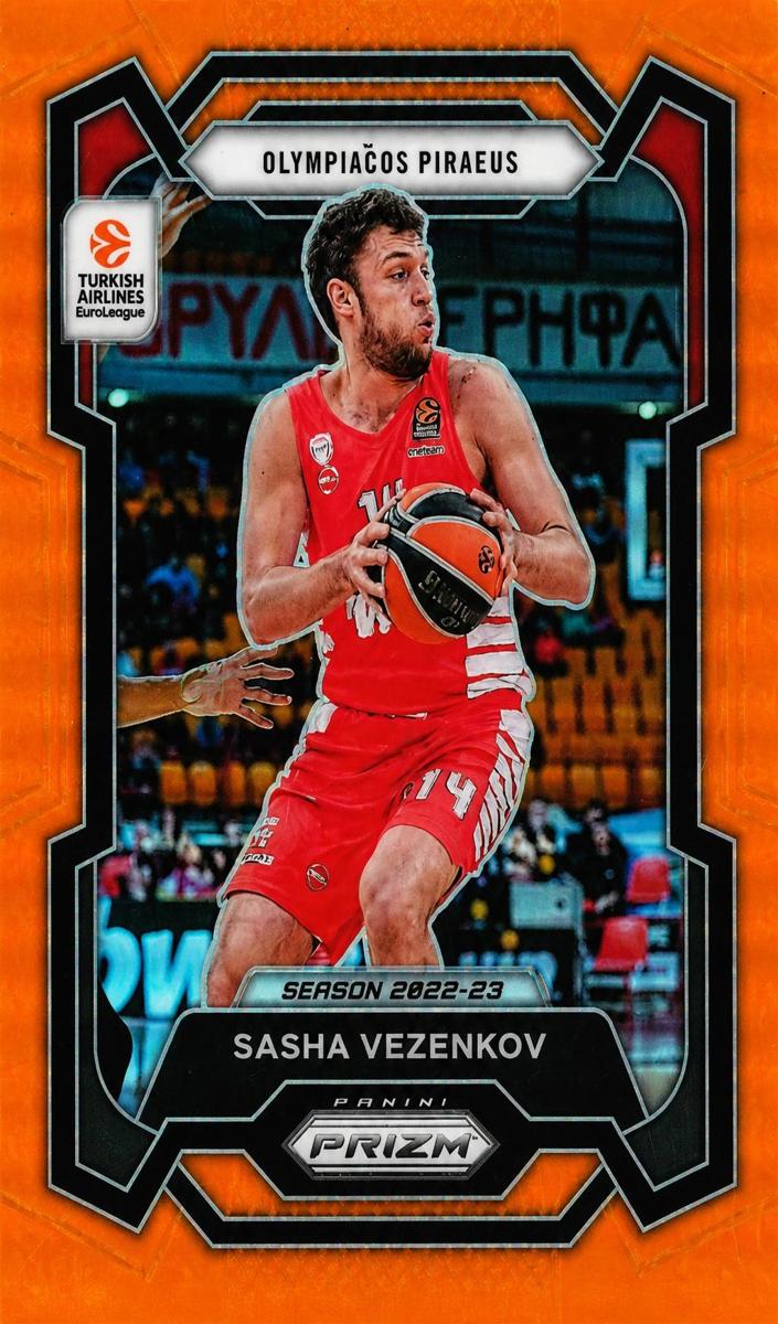 2023 Panini Prizm Turkish Airlines EuroLeague Basketball Orange Sasha Vezenkov #20