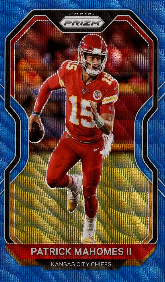 2020 Panini Prizm Football Blue Wave Patrick Mahomes II #124