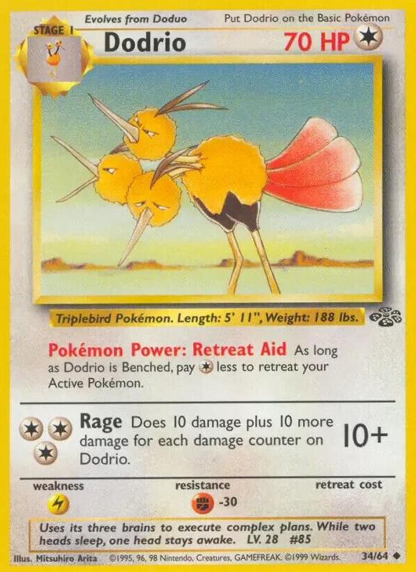 1999 Pokemon Jungle Dodrio #34 PSA 10