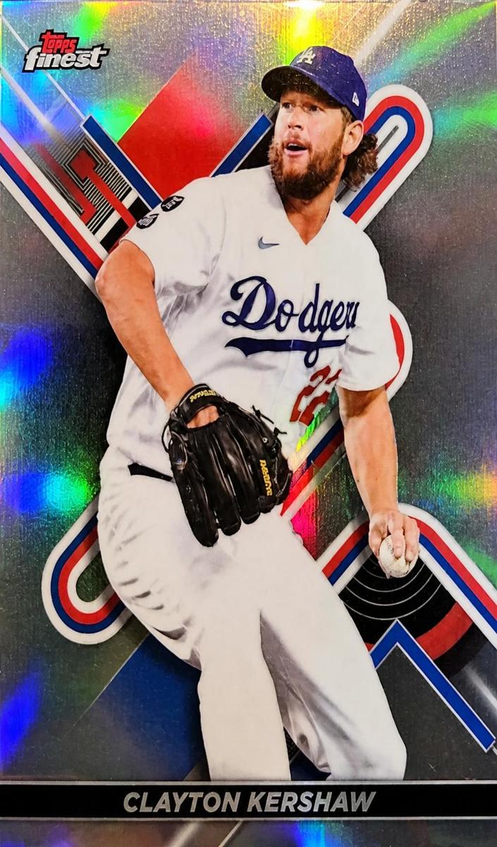 2022 Topps Finest Baseball Refractor Clayton Kershaw #61 SGC 8