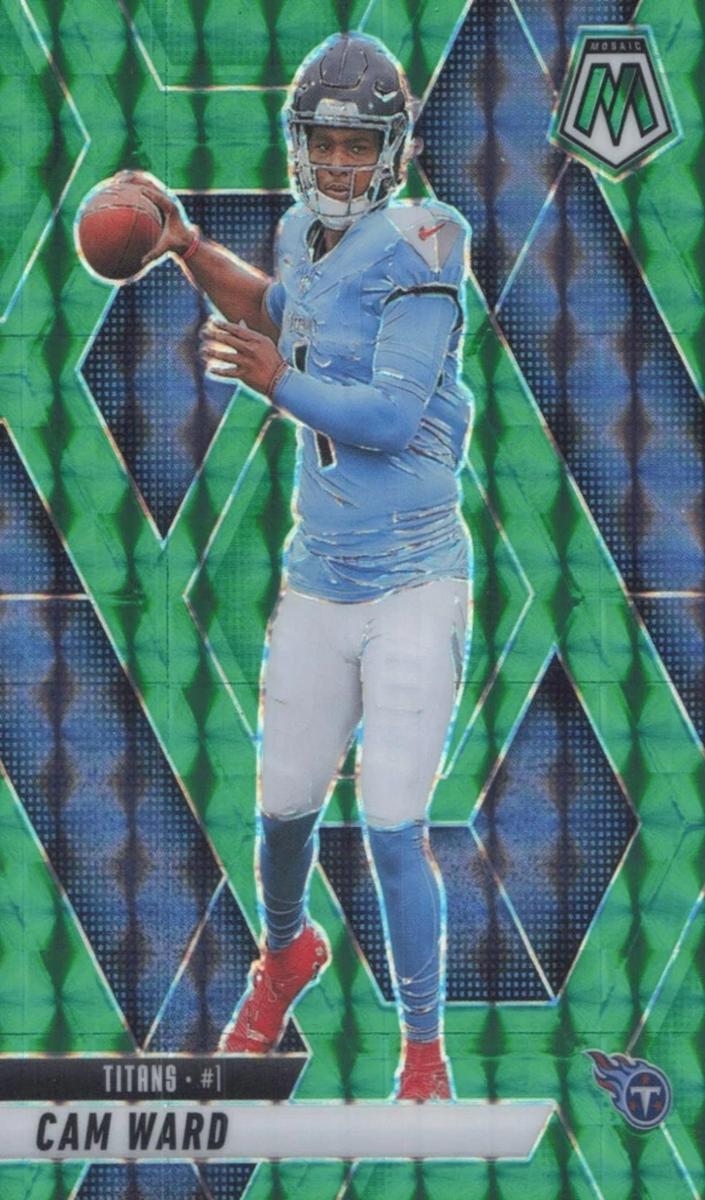 2025 Panini Mosaic Football Green Cam Ward #382