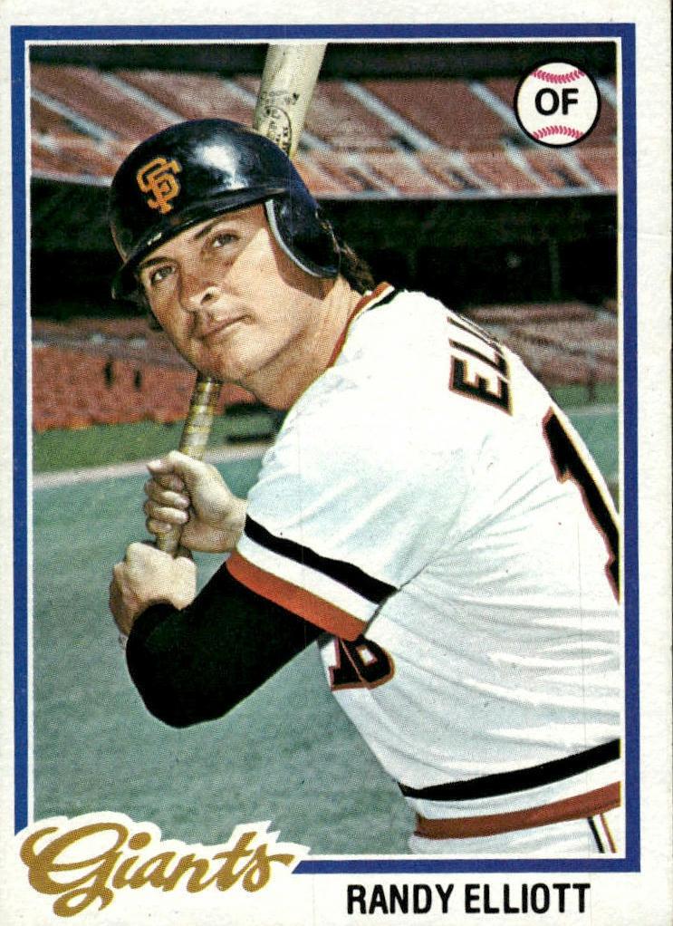1978 Topps Baseball Randy Elliott #719 PSA 7