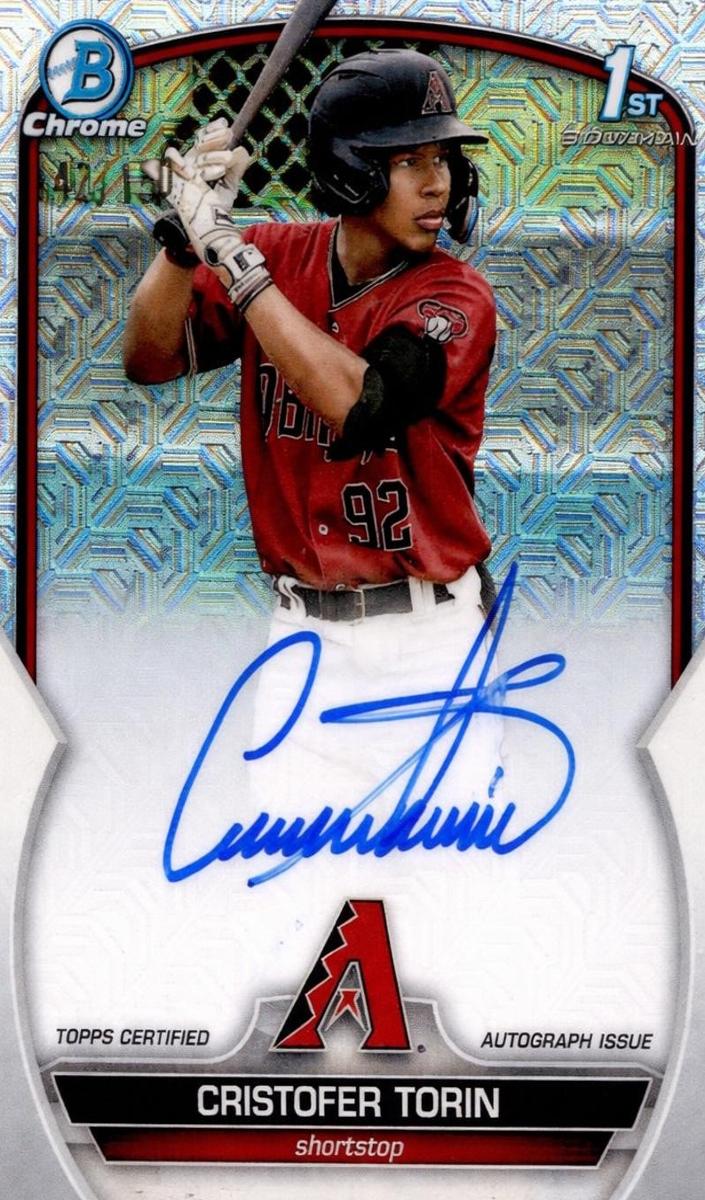 2023 Bowman Chrome Baseball HTA Choice Refractor Cristofer Torin #CPA-CT PSA 10