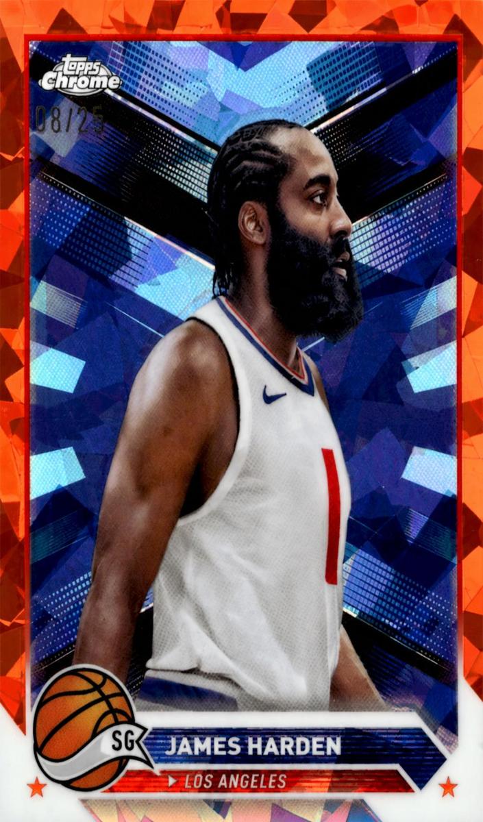2023 Topps Chrome Sapphire Basketball Orange James Harden #31 PSA 10