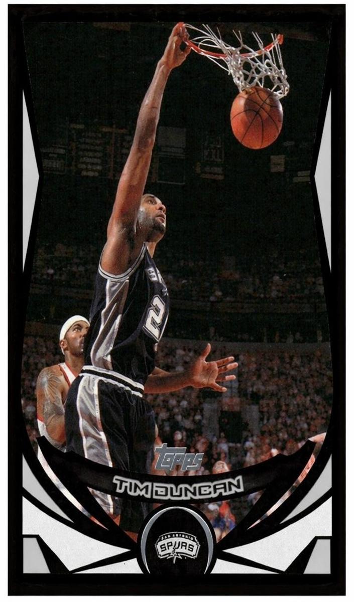 2004 Topps Chrome Basketball Black Refractor Tim Duncan #50