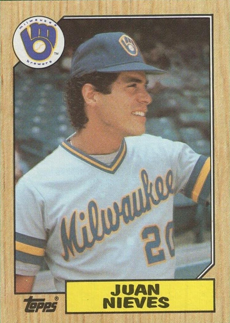 1987 Topps Baseball Juan Nieves #79 PSA 9