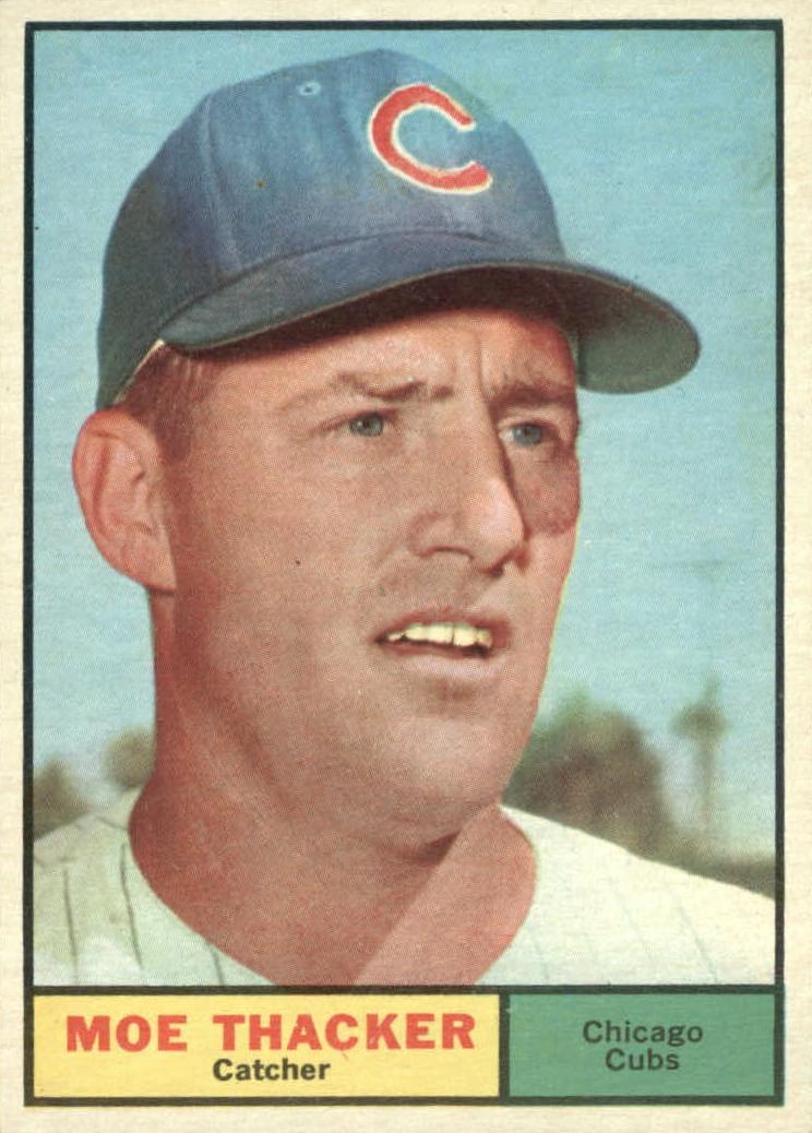 1961 Topps Baseball Moe Thacker #12 PSA 8
