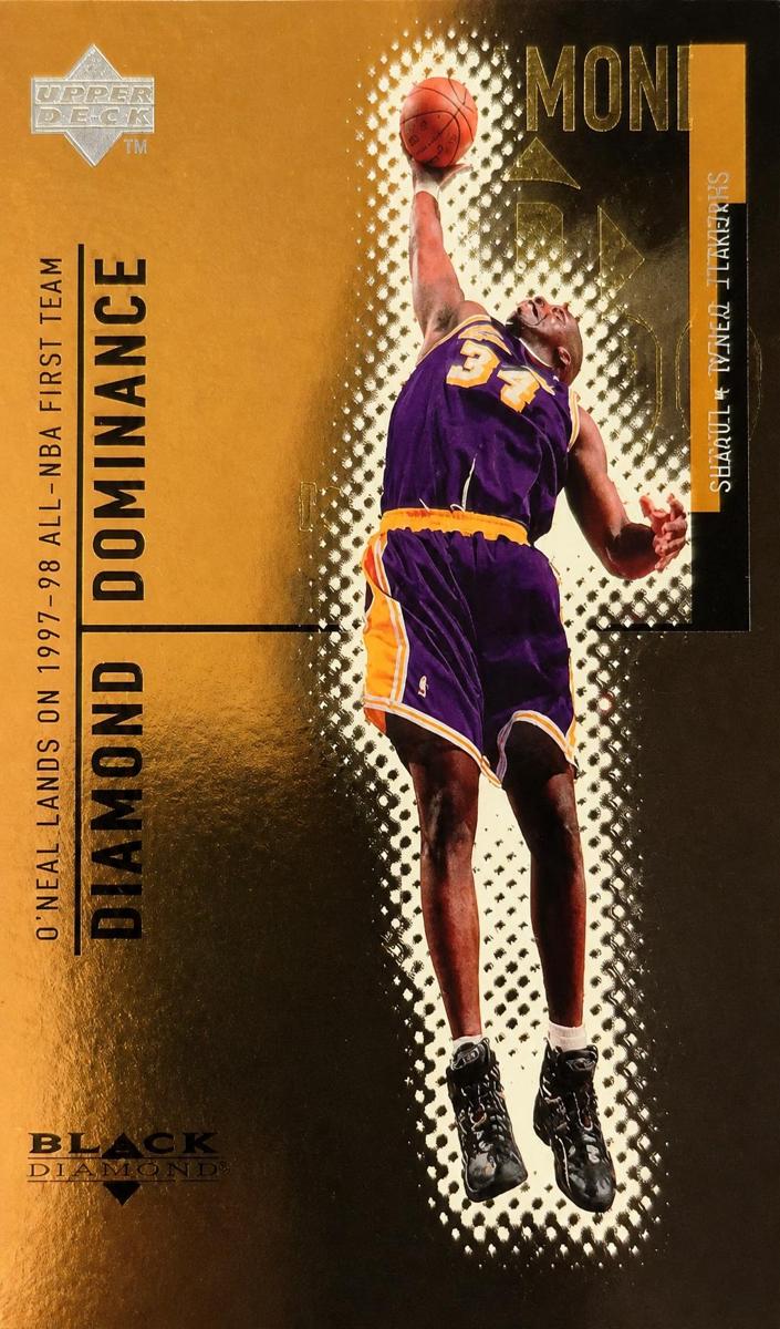 1998 Upper Deck Black Diamond Basketball Shaquille O'Neal #D13