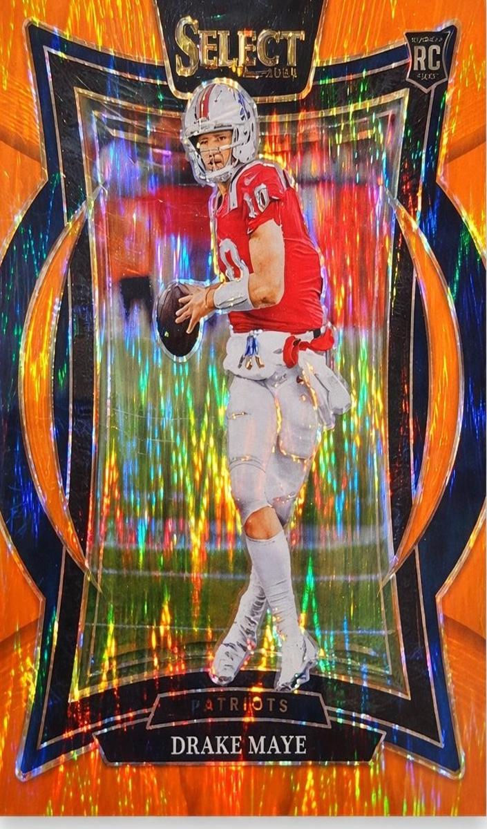 2024 Panini Select Football Orange Shock Drake Maye #27 PSA 10
