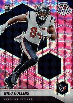 2021 Panini Mosaic Football Camo Pink Nico Collins #330 PSA 10