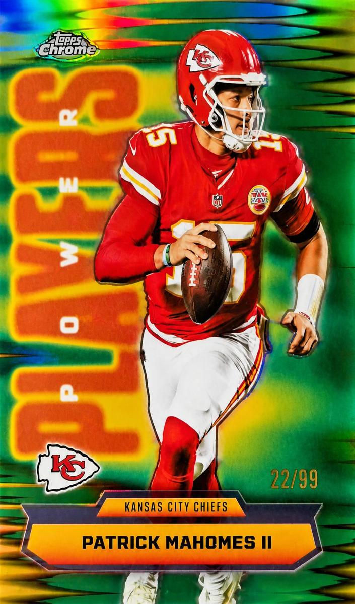2025 Topps Chrome Football Green Refractor Patrick Mahomes II #PP-6