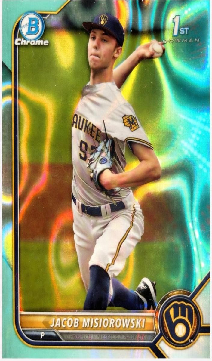 2022 Bowman Draft Baseball Aqua Lava Jacob Misiorowski #BDC-132 PSA 8