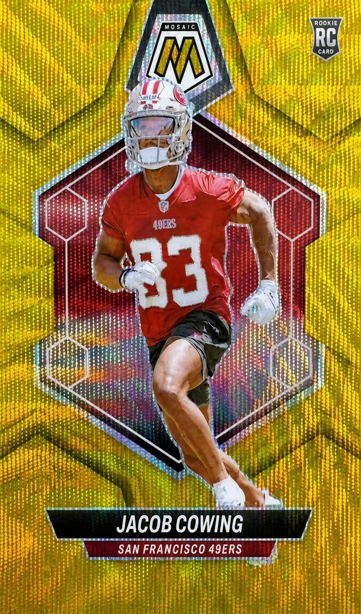 2024 Panini Mosaic Football Gold Wave Jacob Cowing #390