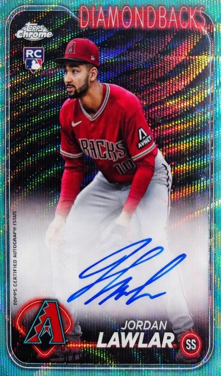 2024 Topps Chrome Baseball Aqua Wave Jordan Lawlar #RA-JLA PSA 9