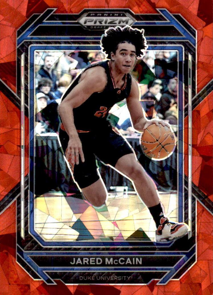 2023 Panini Prizm Draft Picks Basketball Red Ice Jared McCain #43 PSA 9