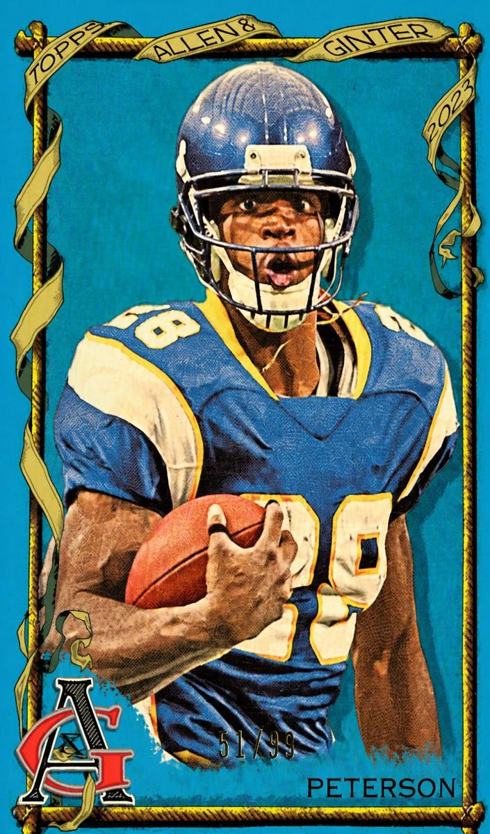 2023 Topps Composite Football Blue Portrait Adrian Peterson #414