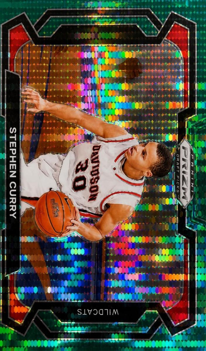 2024 Panini Prizm Draft Picks Basketball Green Pulsar Stephen Curry #77