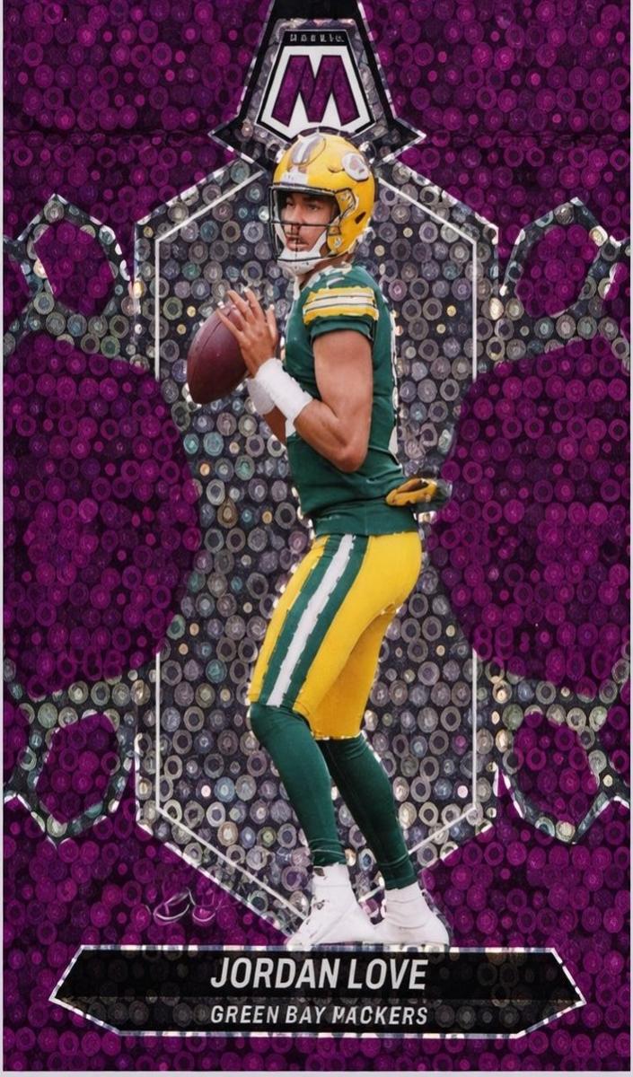 2024 Panini Mosaic Football No Huddle Purple Jordan Love #78