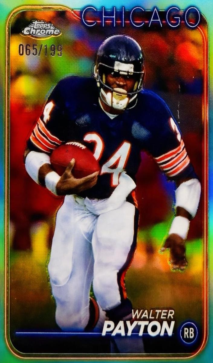 2024 Topps Chrome Football Aqua Refractor Walter Payton #23